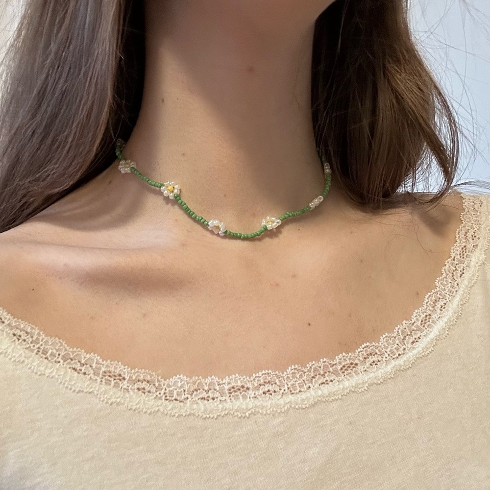 Beaded Flower Necklace